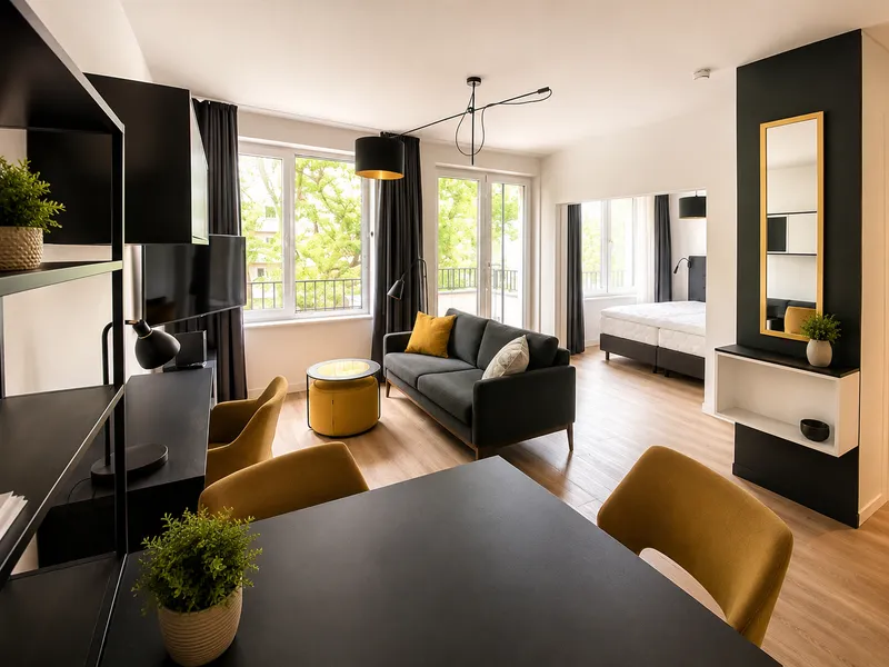 Bezugsfrei - möbliertes 1 Zimmer Apartment mit Balkon in Berlin Tegel — photo 1